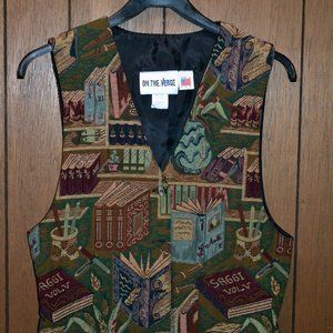 Vintage 80's On the Verge Book Lovers Vest